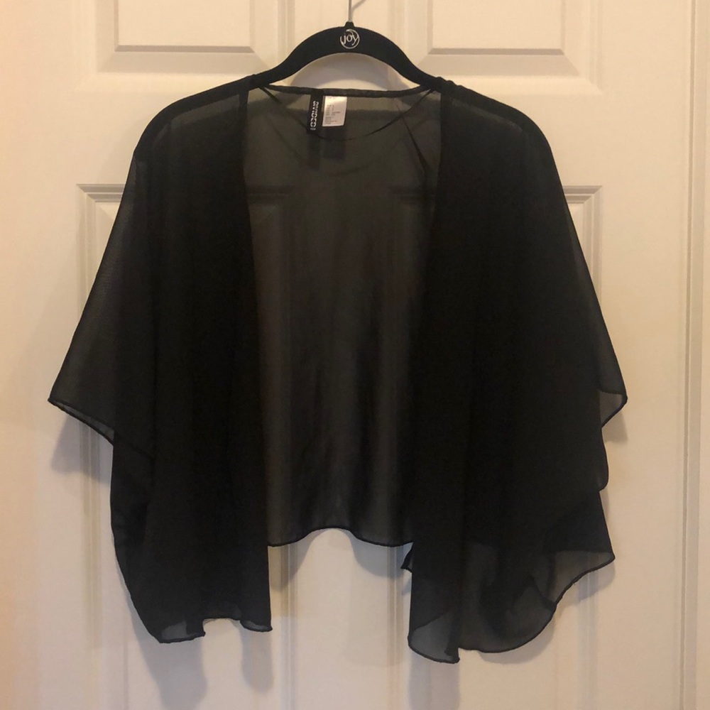 Sheer cropped cardigan